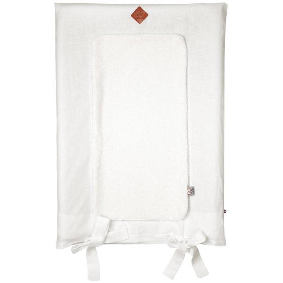 Housse De Matelas À Langer En Lin Lavé Écru