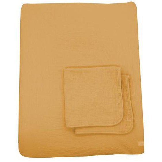 Housse De Matelas À Langer Et Langes Coton Moutarde