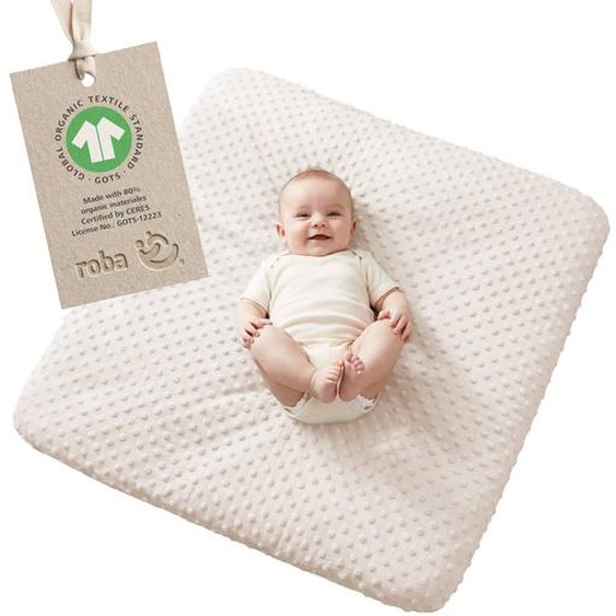 Housse De Matelas À Langer Extensible En Coton Bio Frosty Almond Beige Amande