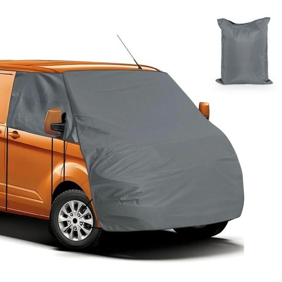 Housse de pare-brise pour Ford Transit Custom, en Oxford 420D, résistante aux intempéries, protection UV, couleur noire