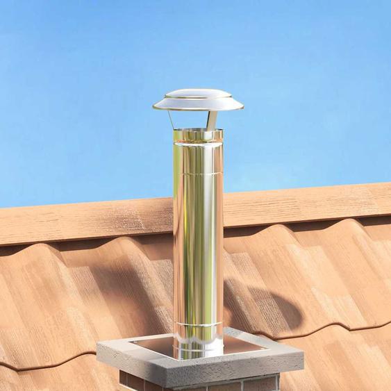 Housse de pluie pour cheminée Argenté 20 x 20 x 18 cm