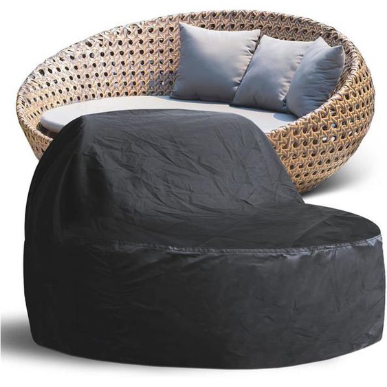 Housse De Protection Imperméable Ronde Pour Île Ensoleillée Lounge Abri De Jardin Bâche De Protection Contre Les Intempéries-Diamè