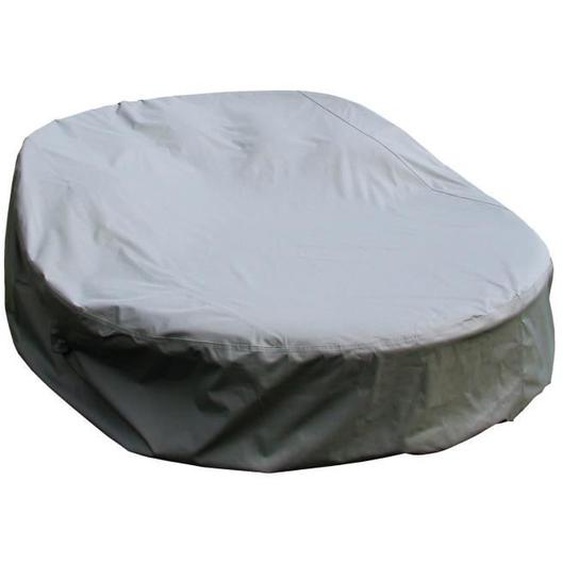 Housse de protection lit de jardin | Ø 185 x 50-75 cm | polyester tissé Oxford 600D, couleur : gris
