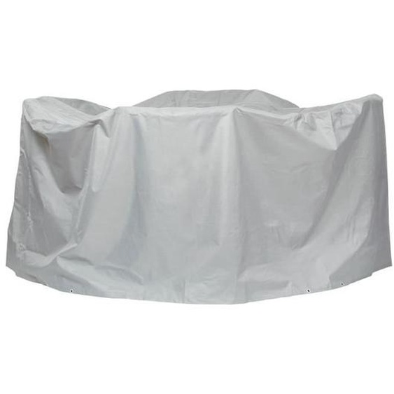 Housse de protection pour salon de jardin table ronde  Ø 235 x 94 cm  polyester tissé PERMATEX de haute qualité couleur : taupe