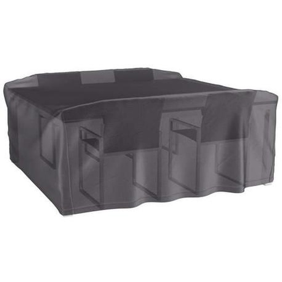 Housse de protection respirante pour table de jardin - Noir - 180x190xH85 cm - Matériau respirant