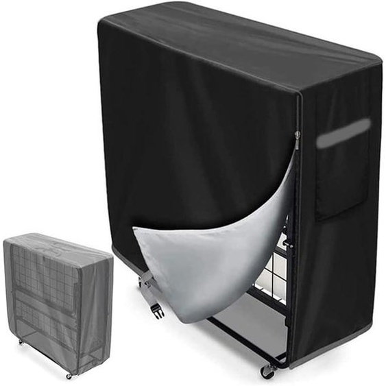 Housse de rangement pour lit pliant - Housse de protection imperméable et anti-poussière de 38 pouces pour lits pliants (99 cm L × 38 cm l × 114 cm H) - Convient aux lits de 38 pouces - Noir.