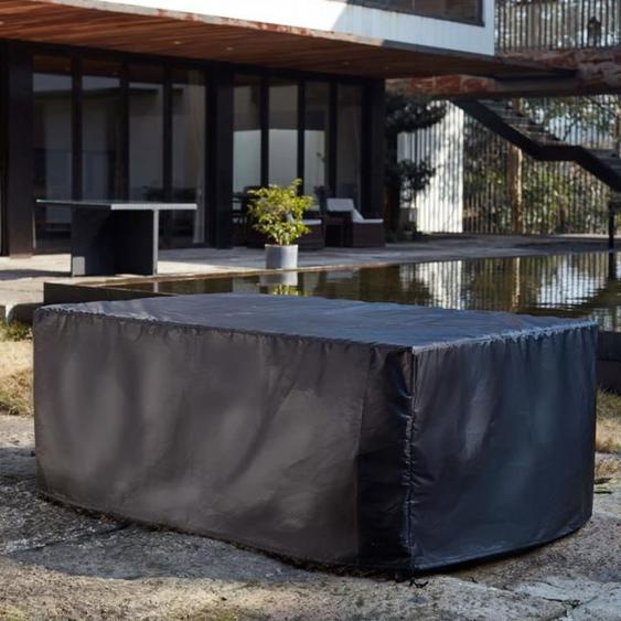 Housse de salon de jardin résine Florida 8 places - CONCEPT USINE - Noir - Waterproof - Utilisation extérieure