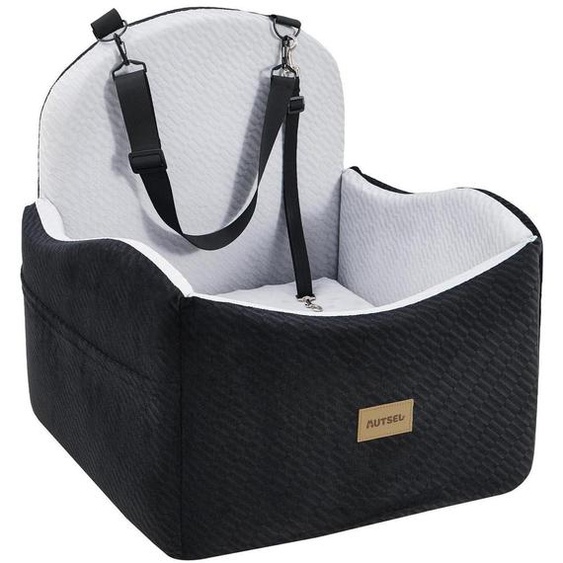 Housse de siège auto pour chiens, adaptée aux petites et moyennes races, imperméable, lavable, avec harnais de sécurité, couleur noir et gris