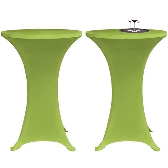 Housse de table extensible 2 pcs 70 cm Verte