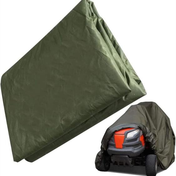 Housse de tondeuse à gazon imperméable en tissu Oxford résistant aux uv pour tracteur de jardin autoporté, 140x66x91cm (vert)