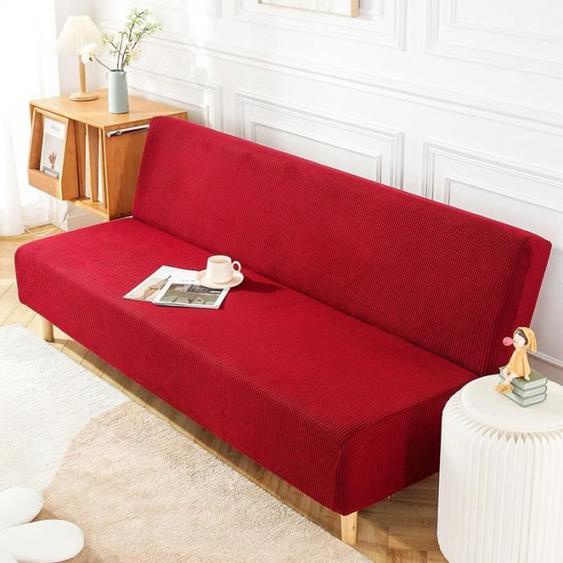 Housse de canapé - HAOPYOU - Jacquard - Rouge Wine - Extensible - 170-200 cm