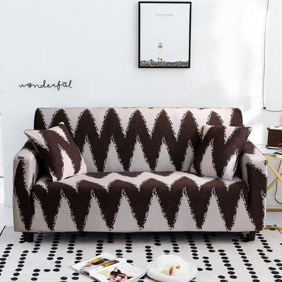 Housse Extensible - S-EMIGA - Canapé 1-4 Places - Polyester - Style Moderne - 235-300 cm