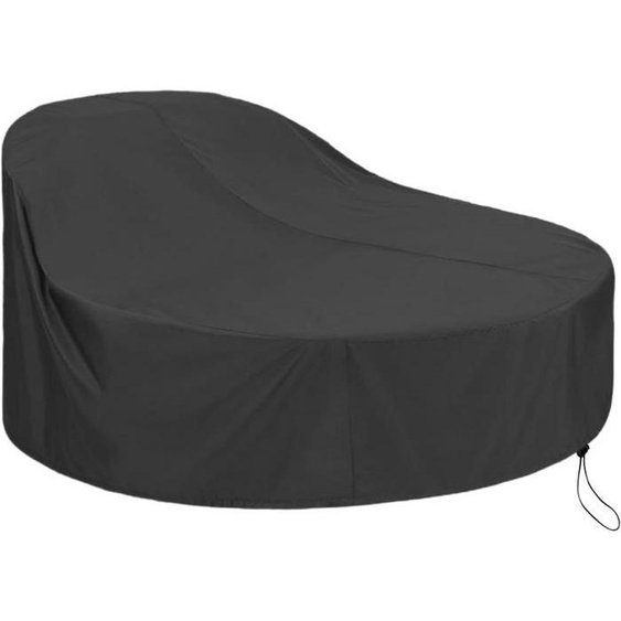 Housse Lit De Jardin Rond,Housse Lit De Jardin Imperméable,Housse De Protection Canapé Lit Rond 420D Tissu Oxford-Noirz(Ø190Cm)