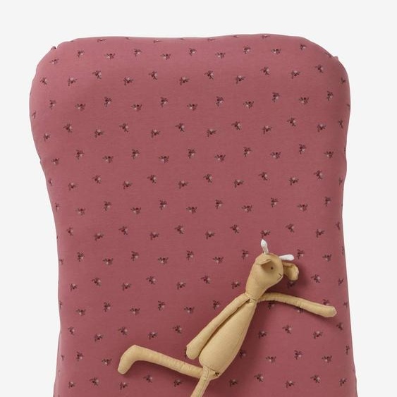 Housse matelas à langer en jersey bois de rose imprimé