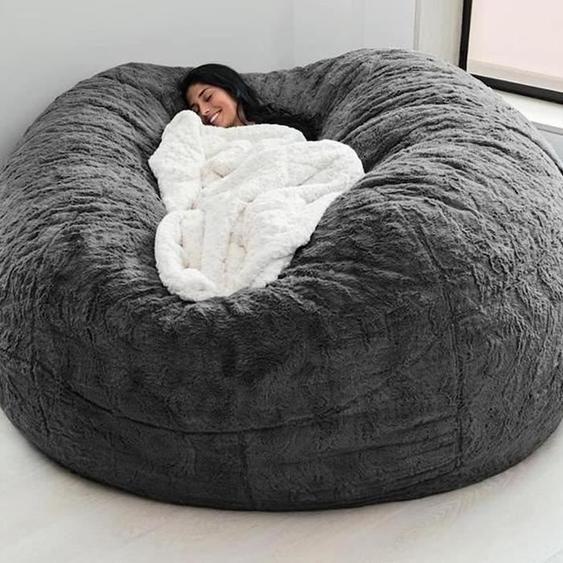 Housse Pouf Rond Extensible Sac Haricot (Non Remplissage), YSTP Housse de fauteuil poire, Facile à enlever et à laver,