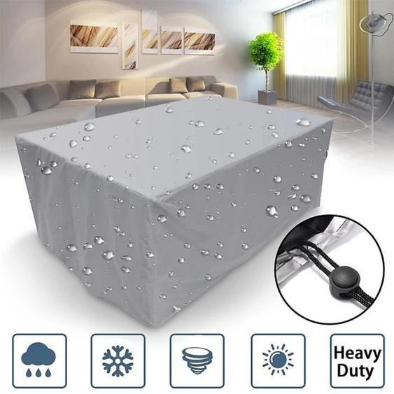 Housse Pour Mobilier De Jardin Étanche Bâche 180x150x80cm Anti-poussière Couverture Housse De Protection Meuble Table Salon Jardin