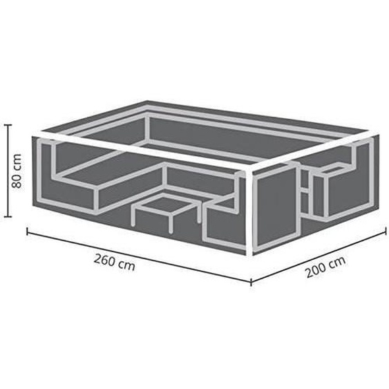 Housse pour Salon de Jardin 260 cm - Perel Garden - Noir - Polypropylène