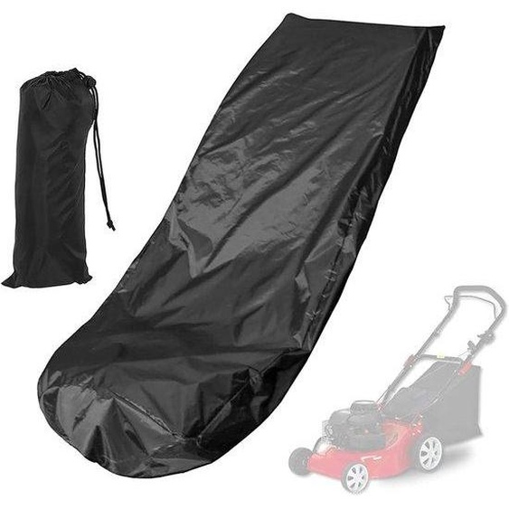 Housse pour tondeuse à gazon - Housse de protection en polyester résistant - Accessoires de jardin - Imperméable - 74 x 39 x 25 pouces - Noir