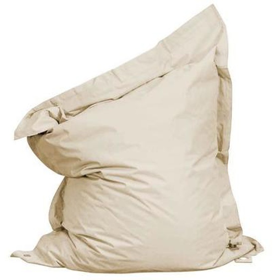 Housse vide de coussin de sol XL ivoire - SOLYS - Rectangulaire - Blanc - 140 x 120 cm