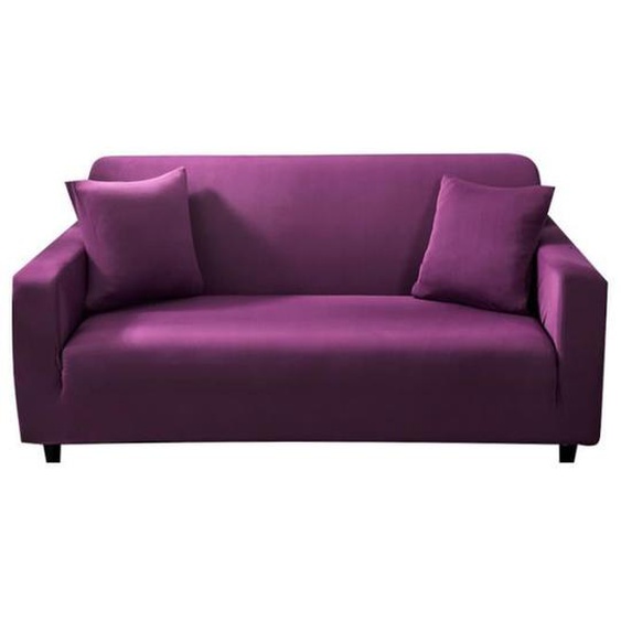 Housses de canapé et fauteuil 3 places pour salon compatible avec canapé dangle Violet