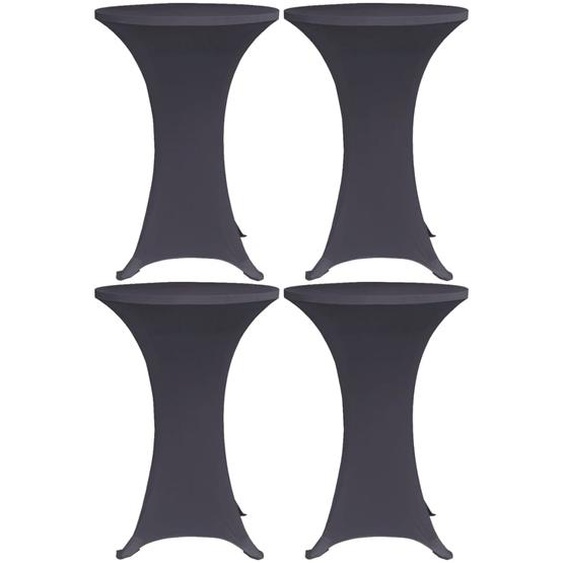 Housses de table extensible 4 pcs 60 cm Anthracite