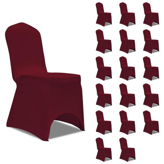 Housses élastiques de chaise Bordeaux 18 pcs
