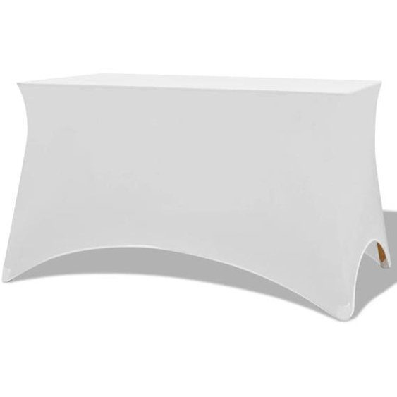 Housses extensibles pour table 2 pièces 120x60,5x74 cm Blanc