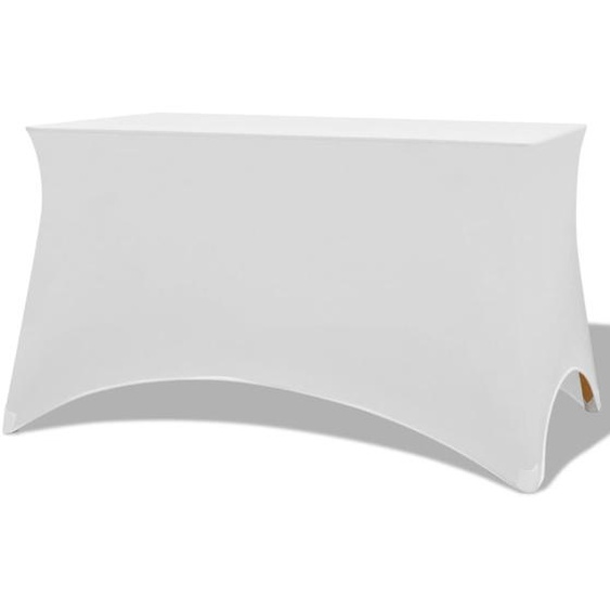 Housses extensibles pour table 2 pièces 243 x 76 x 74cm Blanc