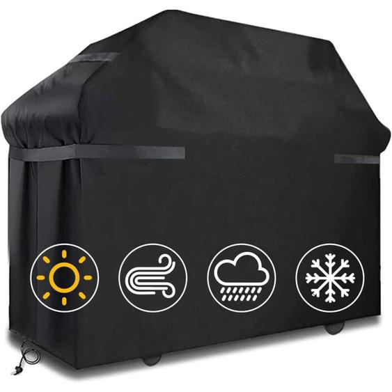 Housses pour Barbecue Housse de Barbecue étanche Couverture de Barbecue Coupe-Vent, indéchirable avec Sangles et Sac de Rangement (145x61x117cm)
