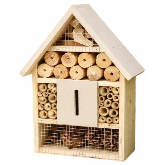 HOWHOMELY | Hôtel à insectes - Abri pour insectes - 9 x 22 x 29 cm - gris - Ruche - Décoratif - pour balcon - jardin