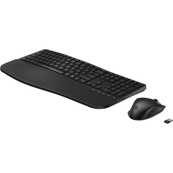 HP 685 Comfort Dual-Mode Keyboard and Mouse Combo, Taille réelle (100 %), Sans fil, RF sans fil + Bluetooth, Noir, Souris incluse 8T6L7UT