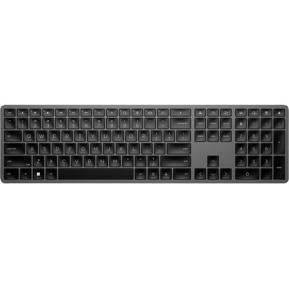 HP Clavier sans fil 975 double mode, Taille réelle (100 %), RF sans fil + Bluetooth, Noir 3Z726AA