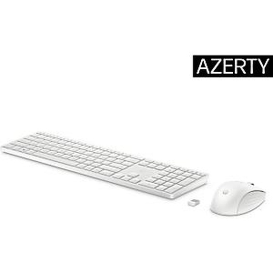HP Ensemble clavier et souris sans fil 655, Taille réelle (100 %), RF sans fil, Blanc, Souris incluse 860P8AA
