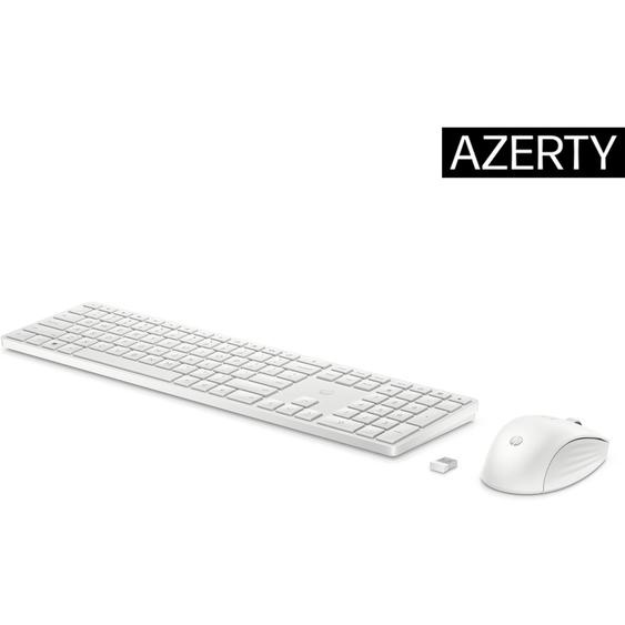 HP Ensemble clavier et souris sans fil 655, Taille réelle (100 %), RF sans fil, Blanc, Souris incluse 860P8AA