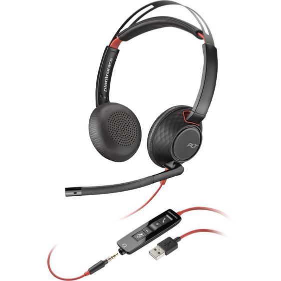 HP POLY POLY Blackwire C3225 haut, Avec fil, Bureau/Centre dappels, 87 g, Casque, Noir 7S4M7AA