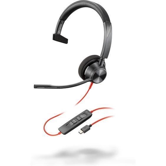 HP POLY Poly Micro-casque Blackwire 3310 monaural USB-C + adaptateur USB-C/A, Avec fil, Business/Everyday, 103 g, Casque, Noir 8X215AA