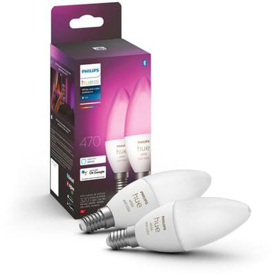 HUE WHITE&COLOR X2 FLAMME E14