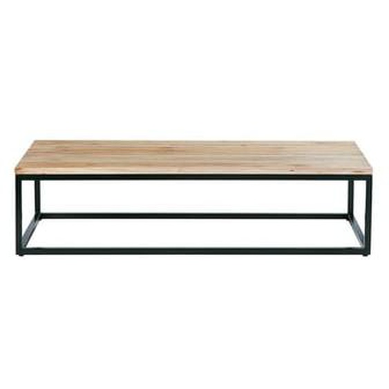 HUGO  Table basse en teck massif et métal