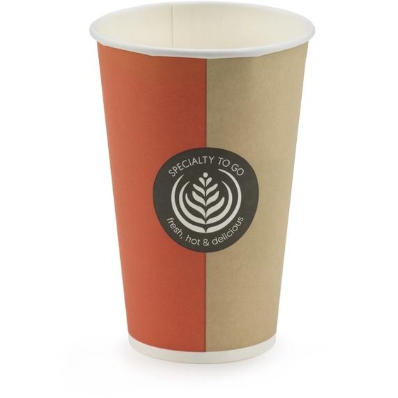 Huhtamaki Gobelet en carton 30 cl Specialty To Go - Décor coloré - Lot de 55