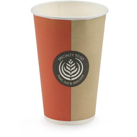 Huhtamaki Gobelet en carton 30 cl Specialty To Go - Décor coloré - Lot de 55