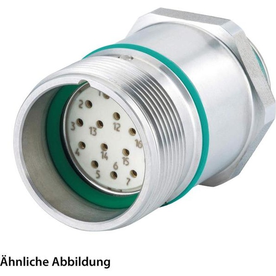 HUMMEL SET avec contacts M23 Signal INOX Connecteur pour appareils, insert à souder droit Nombre de pôles 2+16+PE, prise murale avant - 1