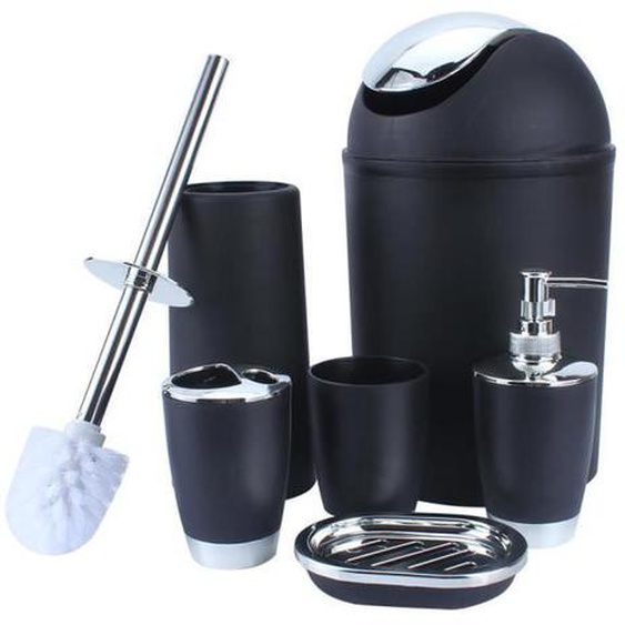 HURRISE bouteille de savon liquide 6 pièces ensemble daccessoires de salle de bain bac distributeur de savon porte-brosse à dents