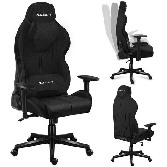 Huzaro Force 7.9 | Chaise de jeu Chaise de bureau Chaise de bureau ergonomique | Appuie-tête Réglable en hauteur Accoudoirs 3D | jusquà 150 kg | Tissu | Noir