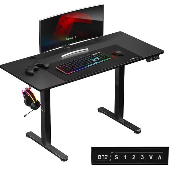 Huzaro Hero 8.2 Bureau de jeu à hauteur réglable électriquement noir