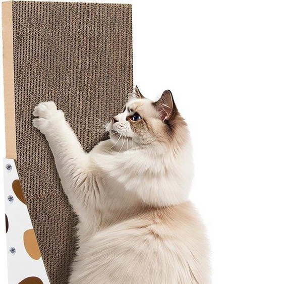 Ibenzoa® Arbre à gratter pour chats en forme de L, 60 cm de haut, 35 cm de large – Arbre à gratter robuste fabriqué à partir de carton recyclé, stable pour les murs et le sol, protège les meubles