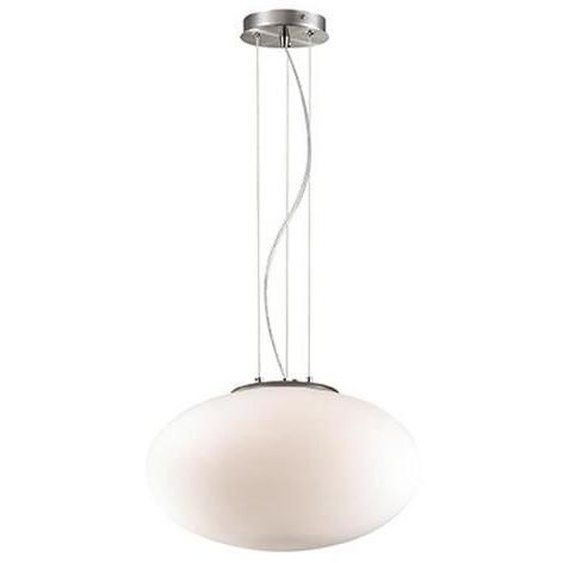 Ideal Lux Candy SP1 D40, Surface, Blanc, Blanc, Métal, Nickel, Verre, Chambre à coucher, Chambre denfant, Cuisine, Salon