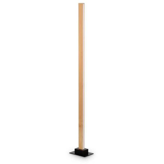 Ideal Lux CRAFT Lampadaire intégré à DEL à intensité variable en bois, interrupteur intégré, 3000K