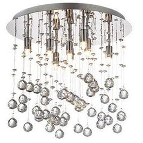 Ideal Lux MOONLIGHT PL8, Salon, Chrome, IP20, Surface, Rond, Métal