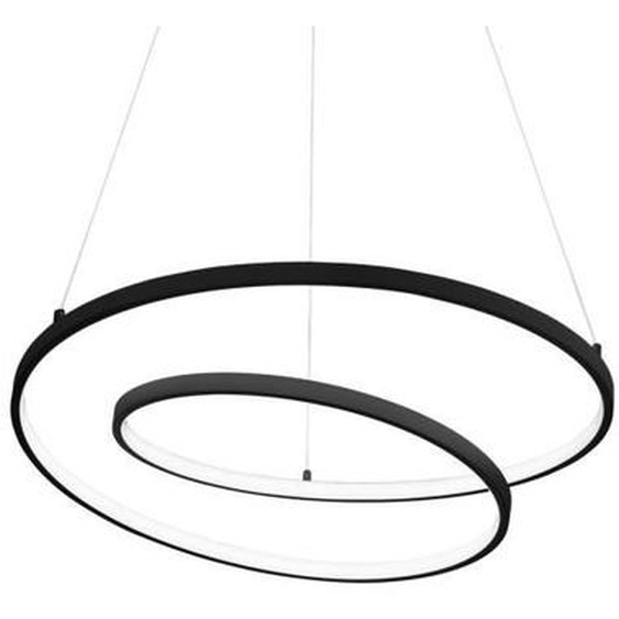Ideal Lux OZ Dimmable Swirl 60cm Plafonnier LED Intégré Noir, 3000K