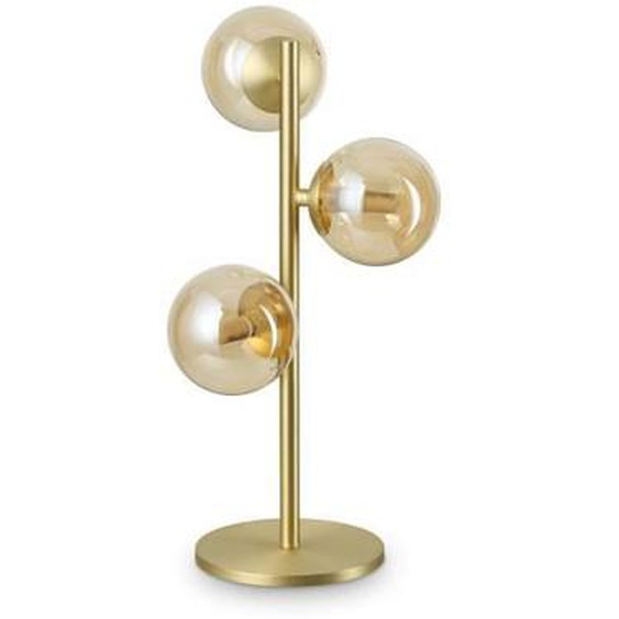 Ideal Lux PERLAGE Lampe de table globe à 3 lumières en laiton